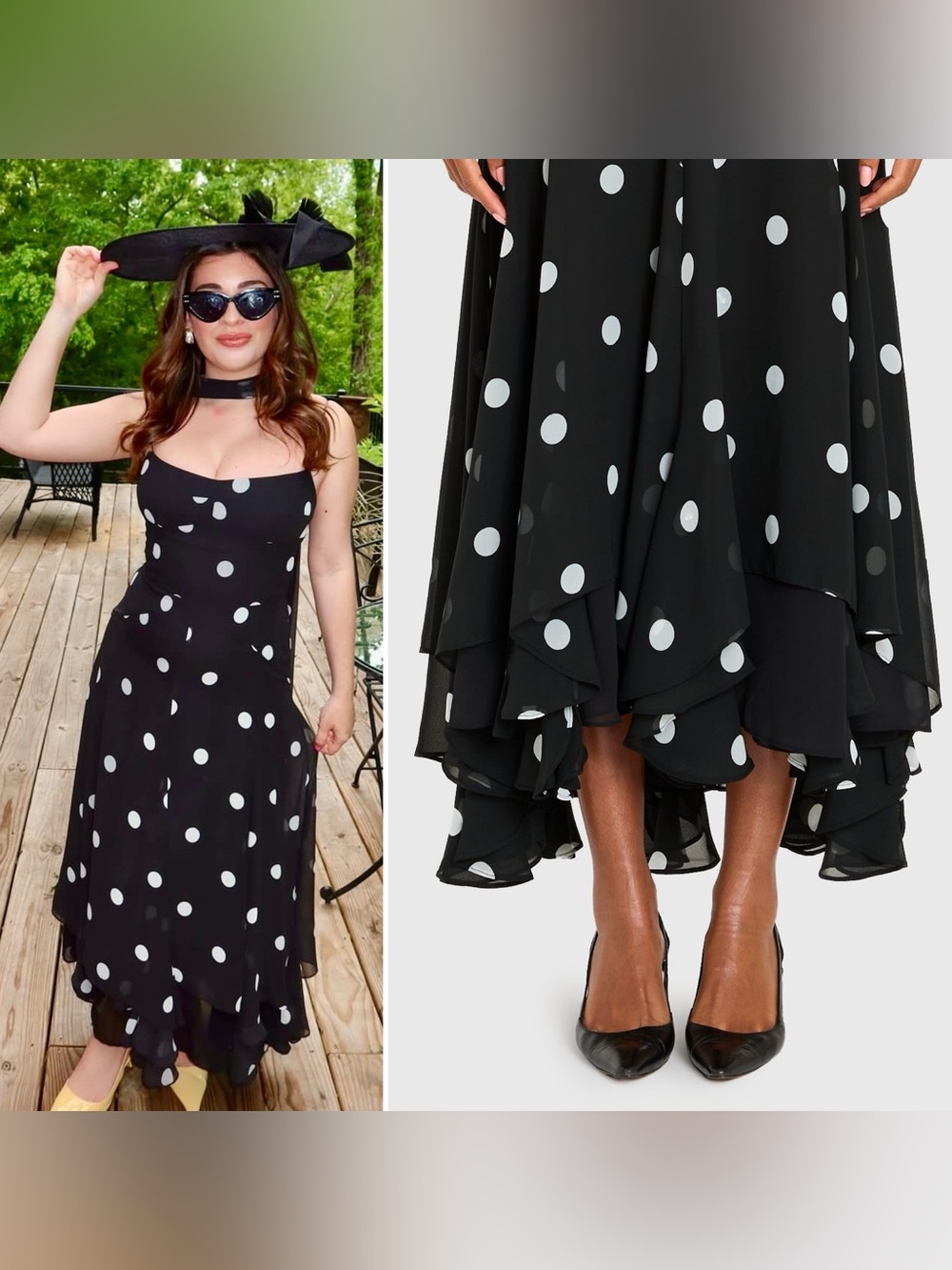 Amanda Uprichard Monterey Dress Black White Polka Dot Strapless Midi Small S